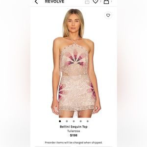 Tularosa Bellini Top & Skort set. Sold as a set! Sequin set in great condition!